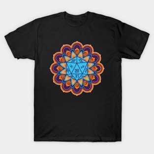 DnD D20 Flower Mandala T-Shirt